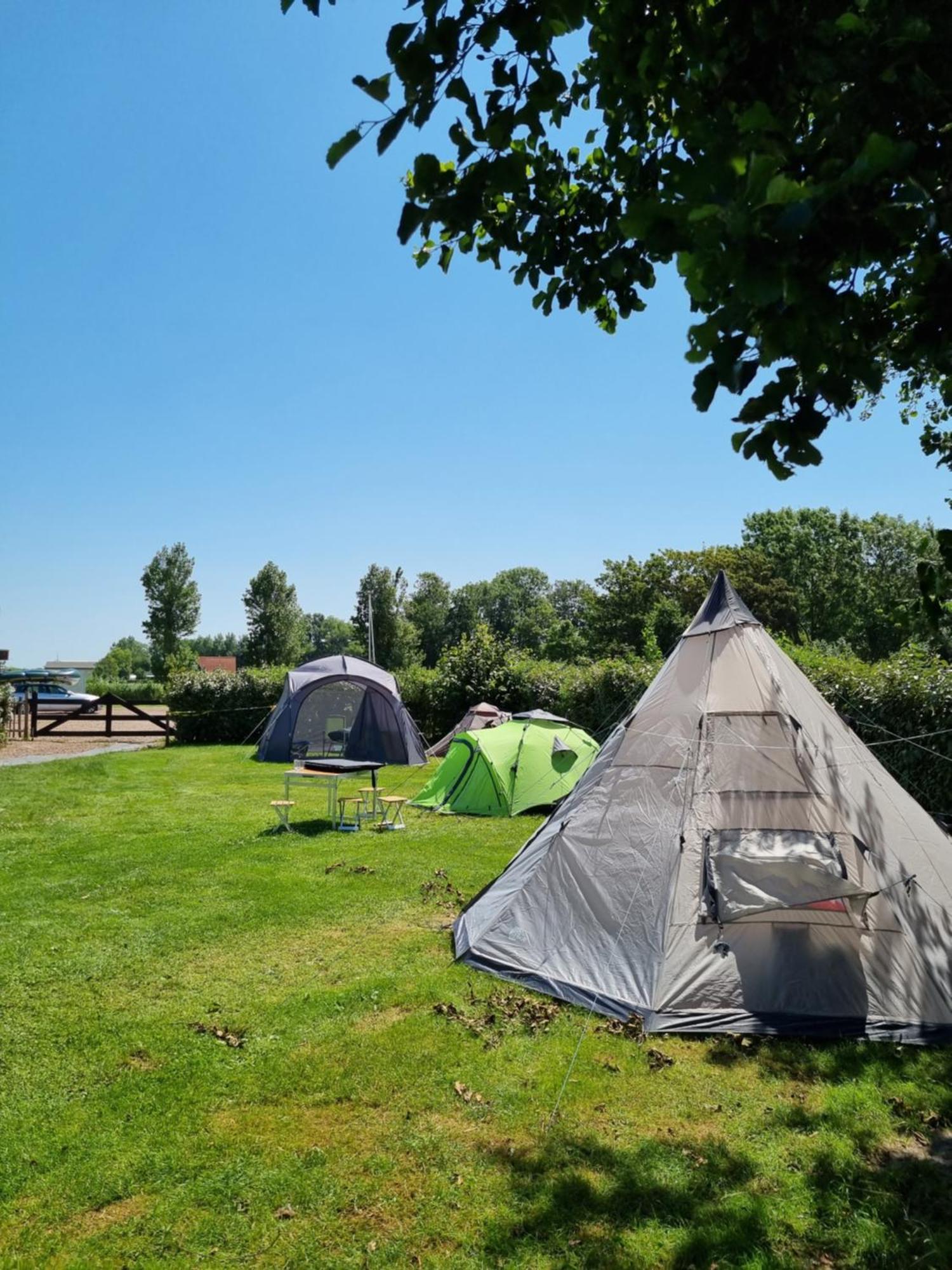 Camping De Tulpenweide Lege Kampeerplaats, Lege Plaats Op Het Gras Zonder Bed Breezand الغرفة الصورة
